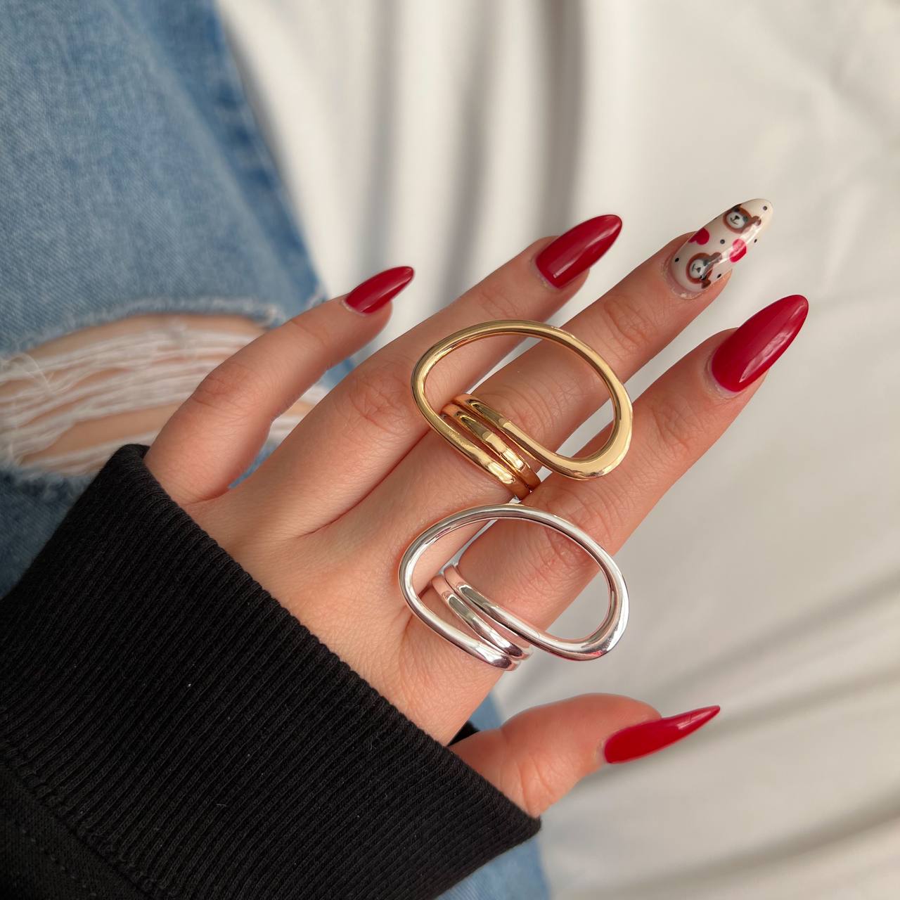 انگشتر زنانه فشن طلایی